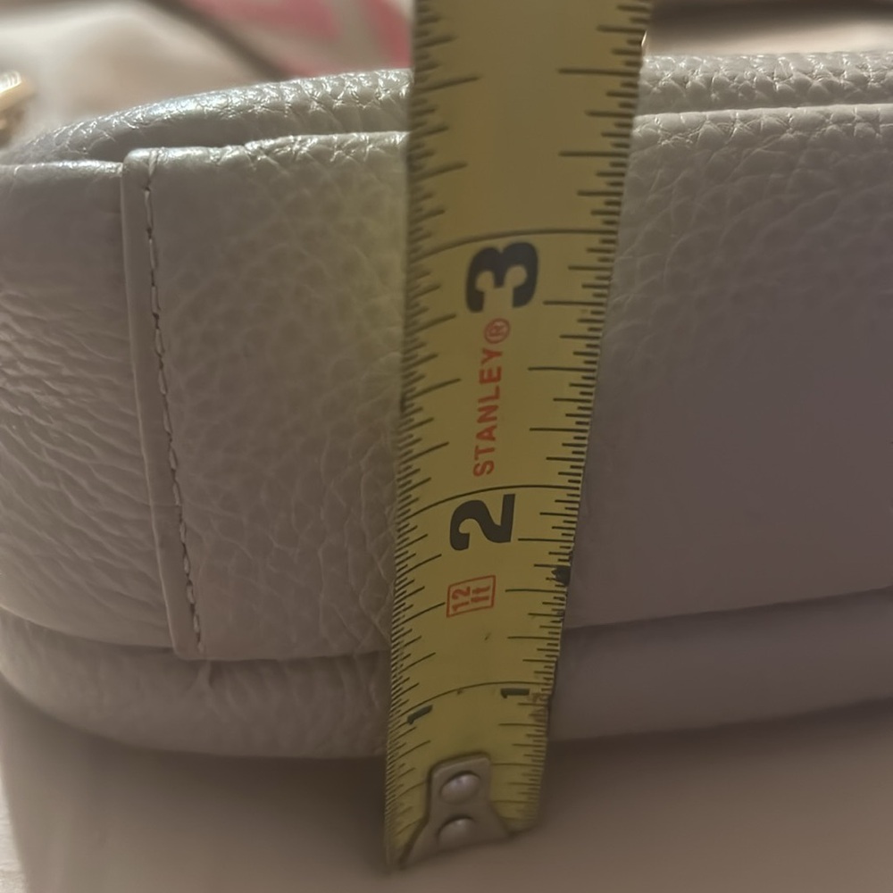 Stone Crossbody Bag with Pink Chevron Strap - Picture 10 of 15
